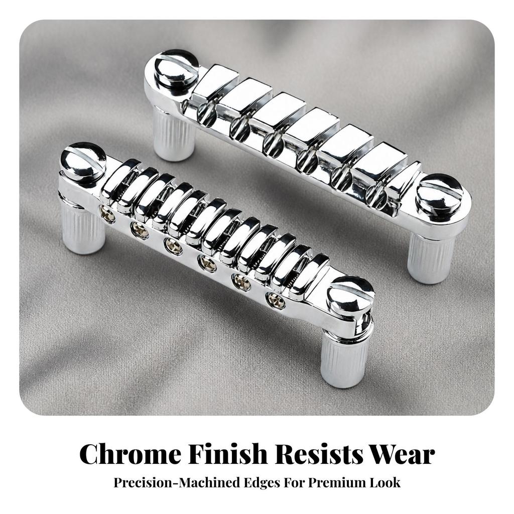 LP-Style Guitar Bridge Tuning Stability 6-String Chrome