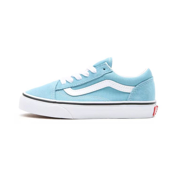 Vans Old Skool Canvas Low Top Kids Skate Shoes Light Blue Kids Sneakers VN0A4BUU33L