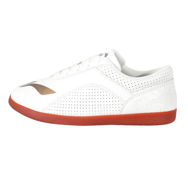 Li Ning Tai Chi Slip Resistant, Abrasion Resistant, Breathable Low top Training Shoes Unisex White Yellow ADBL004-1