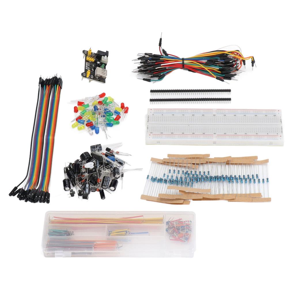 Elektronik-Bauteile-Kit Starter Spaß-Sortiment mit 830 Lötpunkten Breadboard für R3