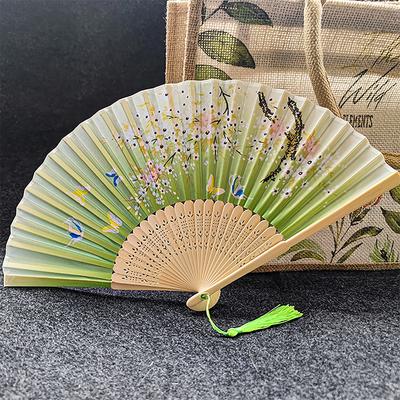 Vintage Stijl Zijden Vouwwaaier Chinees Japans Patroon Kunst Handwerk Cadeau Huisdecoratie Ornamenten Dans Handwaaier