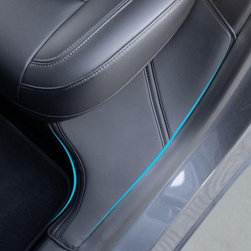 2pcs Car Threshold Side Edge Anti Scratch Strip Rear Door Sill Anti Trampling Protection Pad Auto Accessories for Tesla Model Y