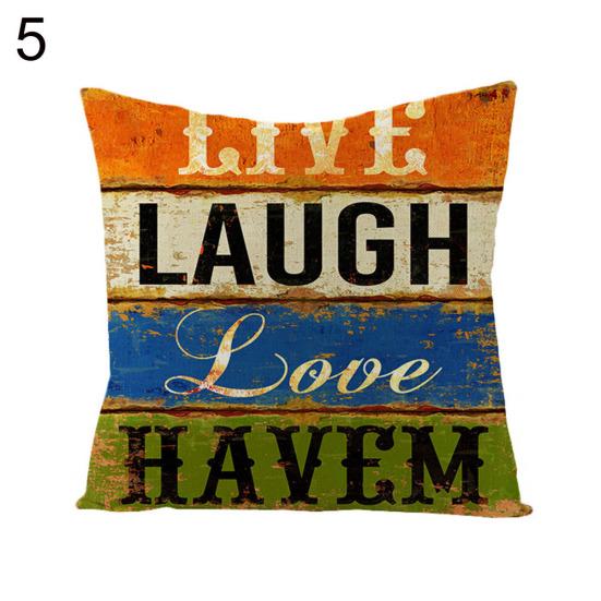 Vintage Motivate Word Print Throw Pillow Case Cushion Cover Home Sofa Decor