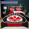 Pościel z wzorem Eintracht Frankfurt Zestaw kołdry Poszewka na kołdrę Poszewka na poduszkę Dekoracja domu Prezent urodzinowy (1 * poszwa na kołdrę + 2 * poszewki na poduszki bez rdzenia)