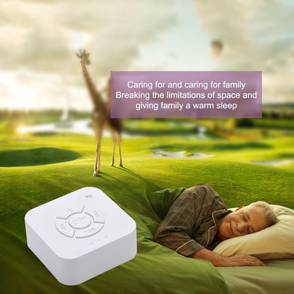 White USB Charging Sleep Sound Machine For Office Travel With Timed Shutdown Function Lightweight