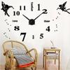 Digital Wall Clock Quartz Silent 3D DIY Large Decorative Clock Acrylic Mirror Wall Stickers for Living Room Decor