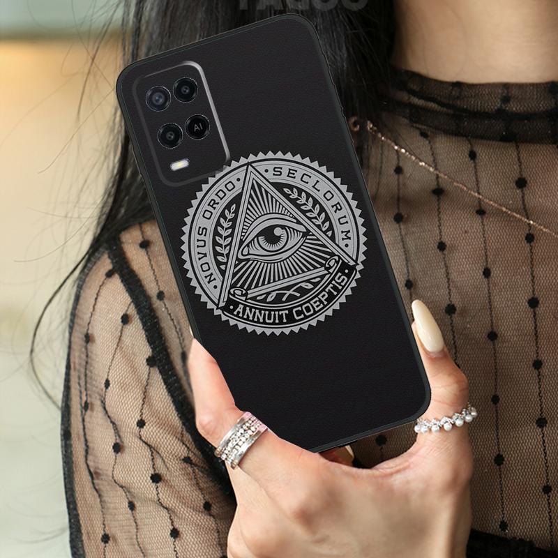 Freemasonry Logo Symbol Case For Oppo A80 A60 A40 A17 A57 A77 A74 A54 A94 A78 A98 A18 A38 A58 A96 A76 A16 A15 A5 Pro
