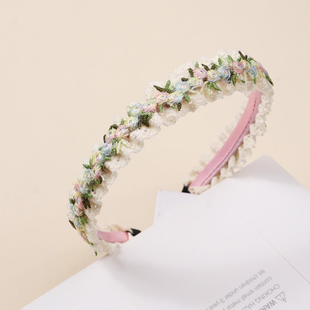 Korean Style Girl Hair Hoops Bezel Design Lace Headband  Ladies Boutique Hair Accessories