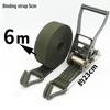 Heavy Duty Green Double Hook Cargo Tie-Down Strap