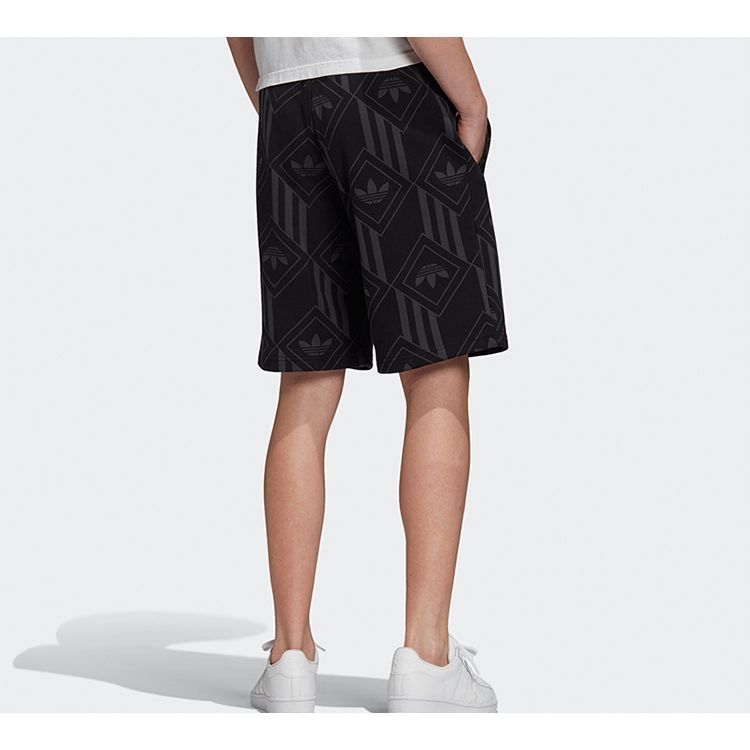 Adidas Originals Mono Short Tnl Graphic Print Loose Athletic Shorts Men Bottoms Black GD5842
