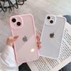 Doces à prova de choque silicone pára-choques caso de telefone para iphone 14 11 12 13 pro max x xs xr 8 7 plus se proteção transparente capa traseira