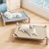 Moisture-proof Pet Camping Bed Wooden Frame Cat Hammock Cool Cat Nest Cat Elevated Bed All Season