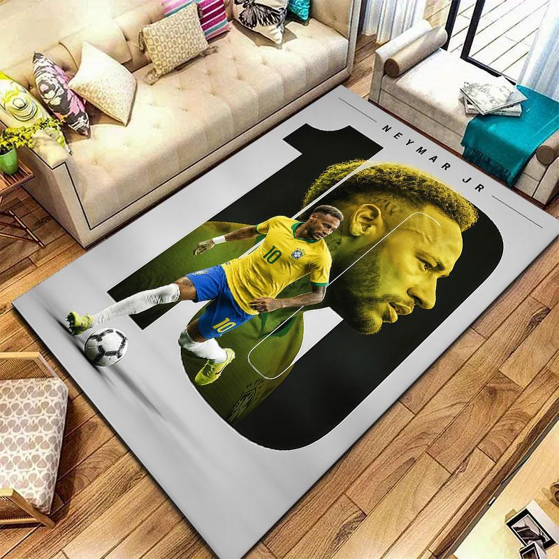 Neymar Jr Carpet Rug for Living Room Bedroom Home Sofa Decoration,Kids play Non-slip Floor Mat