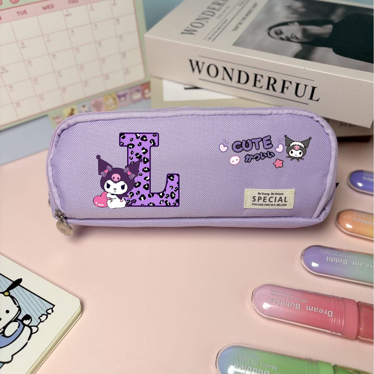 

Kuromi Korean Style Multi-functional Pencil Case, Three Layers, Oxford Cloth for Junior and High School Students. 23.5 x 5.5 x 9.5 cm