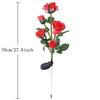 5 Heads Solar Lights Outdoor Decorative Solar Garden Lights Rose Flower Lawn Lamp for Yard Patio Garden Decor