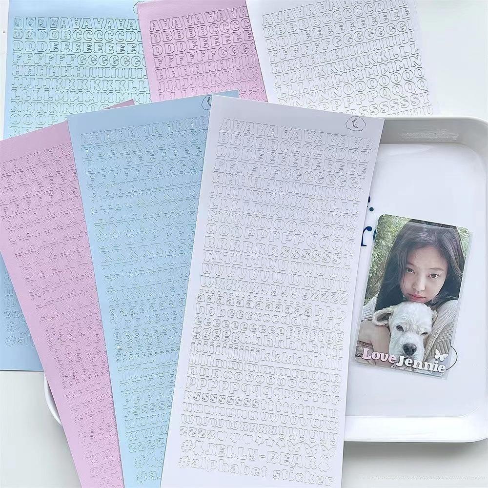 

1 Piece Sweet Letter Scrapbook Journal Sticker Cute Candy Color Alphabet Kpop Photocard Sticker DIY Decor Decal Student Supplies белый