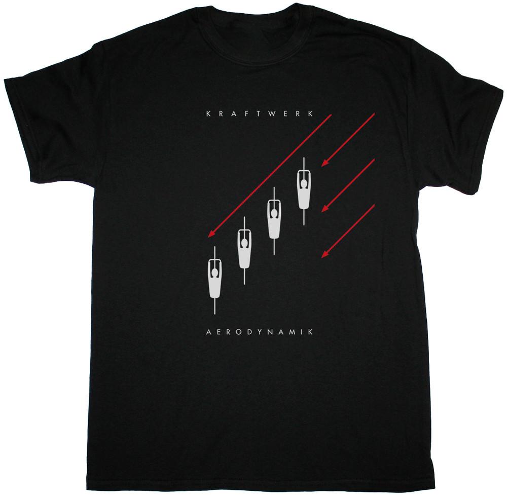 KRAFTWERK Groupe - AERODYNAMIK T-shirt Manches Courtes Noir Unisexe S-2345XL 1G0023 T-shirt Unisexe