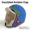 Quick Dry Color Block Ski Hat Winter Warm Ear Protection Thickened Lamb Wool Pilot Cap