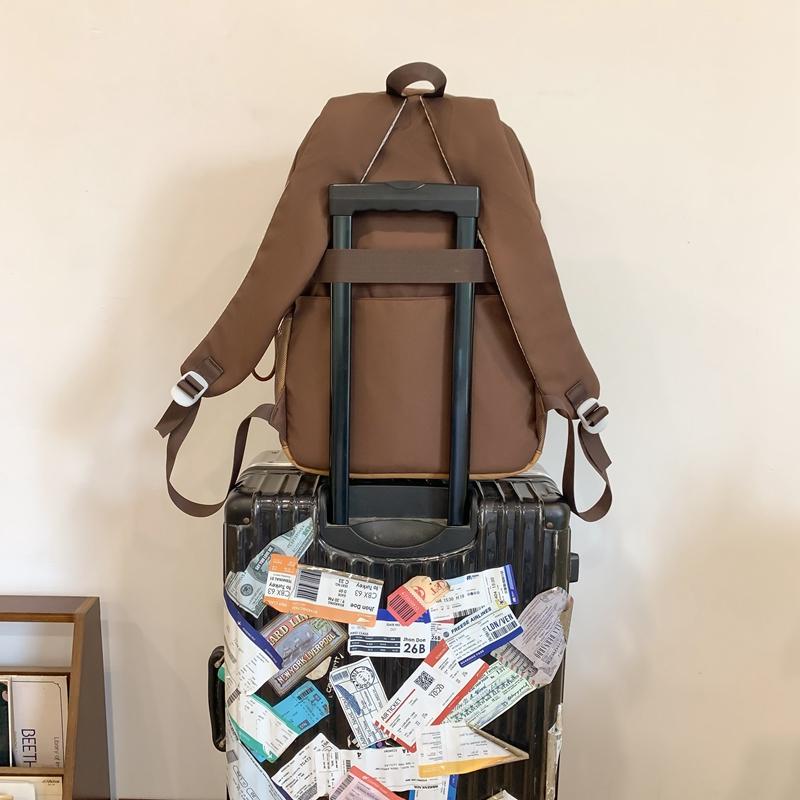 Симпатичный женский рюкзак большой емкости с цветными блоками — фото 8