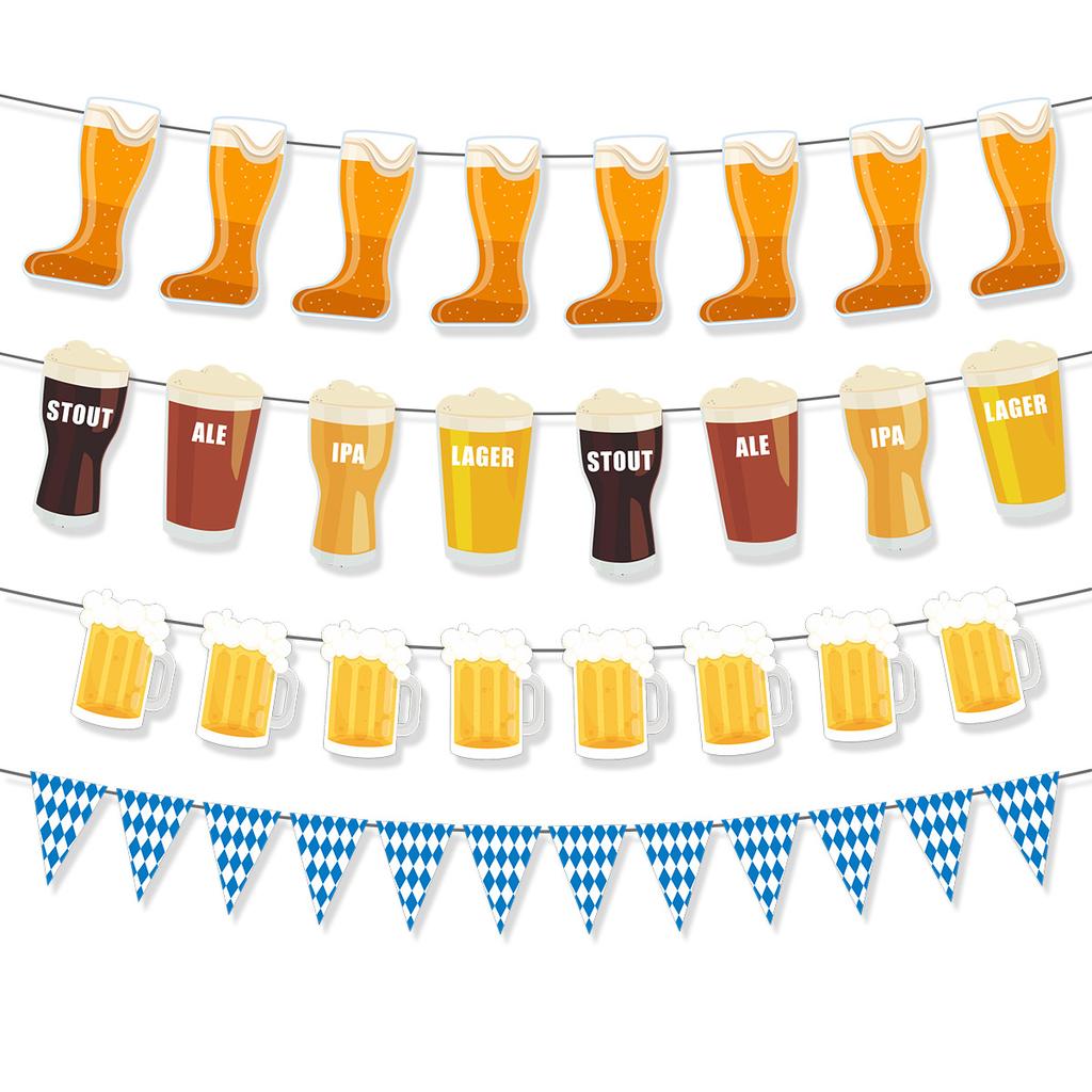 Munich Oktoberfest Dress Up Glasses German Festival Party Supplies Flag Photo Props Set
