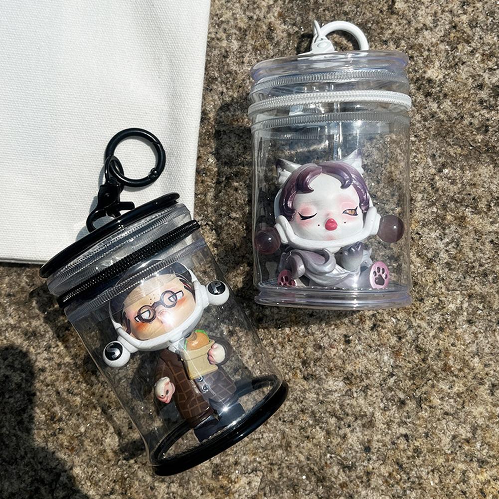 Creative Thicken Transparent Bag for Doll Display Storage Bag Mystery Doll Protection Case Mystery Toy Storage Boxes for Doll Toy Zipper Pouch
