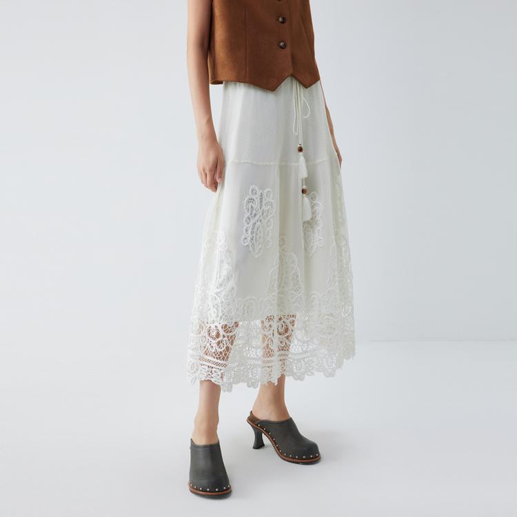 Elle Fashion Simple Versatile Casual Long Skirt Women skirts ER52262