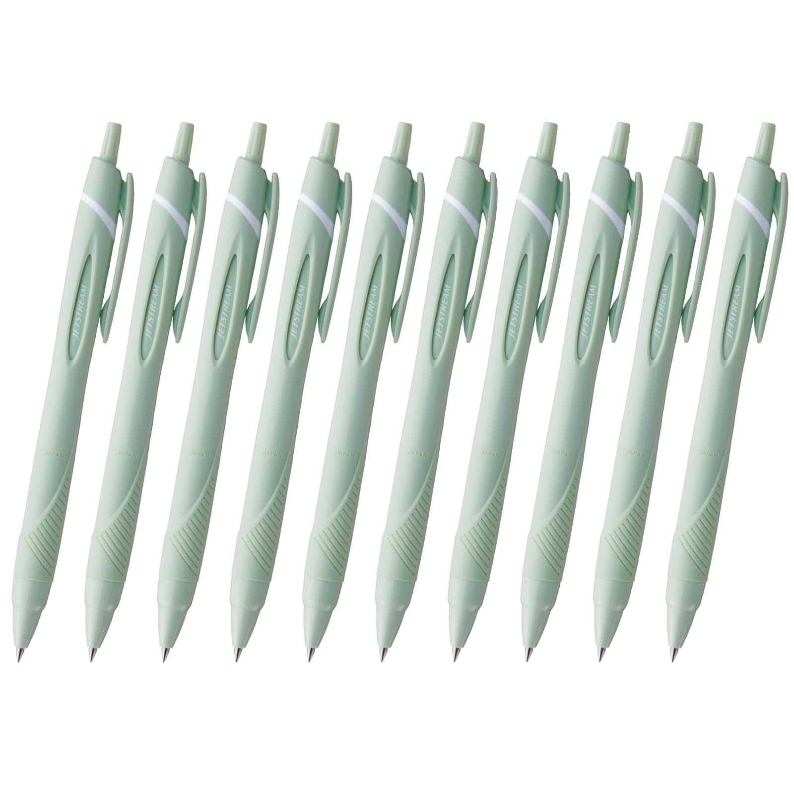 

Mitsubishi Pencil Jetstream Ballpoint Soft Easy to Write 10P Oil-Based Pens, 10-Pack, 0.7mm Tip, Green, With, SXN15007.52