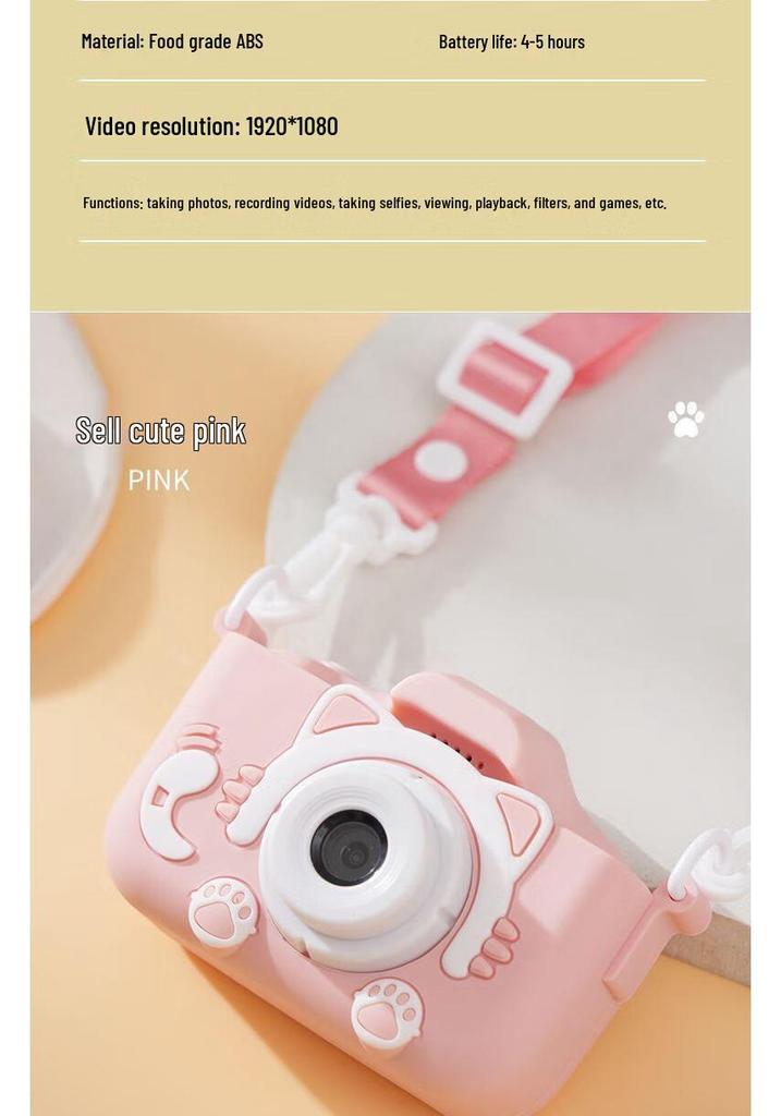 Kids' Dual-Lens HD Camera for Photos & Videos - Ideal Birthday Gift for Girls, Campus X2-M