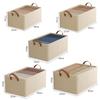 1pc Clothes Storage Basket Oxford Cloth Clothes Hand-held Storage Box Foldable Storage Box with Steel Frame Wardrobe Organizer