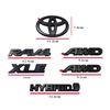 8 pièces de recouvrements ABS pour Toyota RAV4 XLE AWD 2019-2023, noir mat mélangé, pour emblèmes de capot - accessoires auto