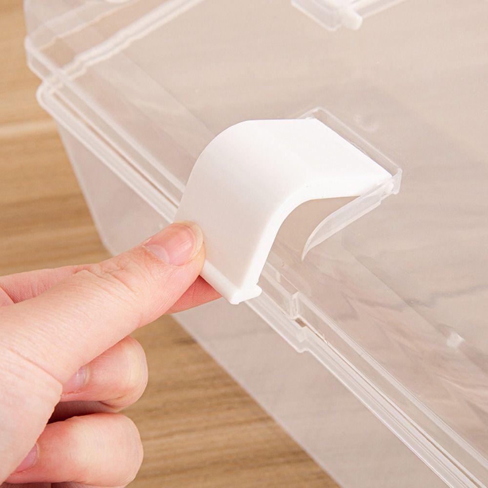 1Pcs Transparent Plastic Storage Box Large-Capacity Sundries Stationery Mask Miscellaneous Container Box Waterproof Dustproof
