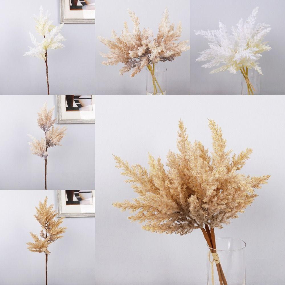 Künstliche, getrocknete Schilfrohrblumen im Landhausstil – realistische künstliche Pflanzenblumen fürs Büro