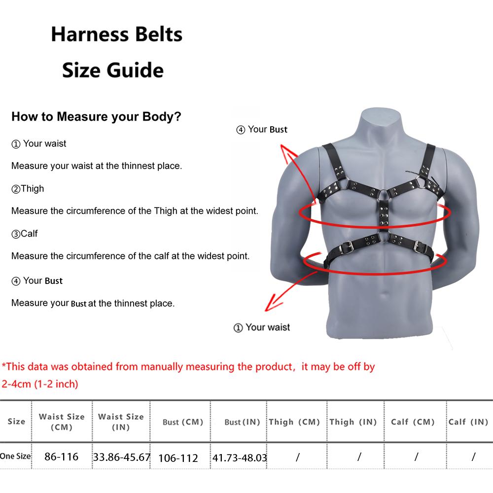 Sexy Gay Clothing for Adult Sex Fetish Gay Leather Chest Harness Men Harness Adjustable Sexual Body Bondage Cage Harness Belts