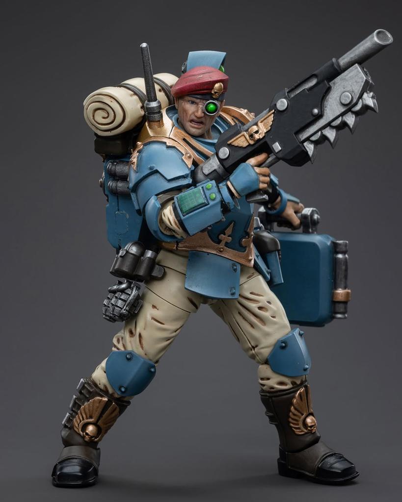 Pipigirl JoyToy 40K Authentic Licensed Movable Astra Militarum Tempestus Scions Command Squad 55th Kappic Eagles 4 Inch Action Figure Anime Model 1/18
