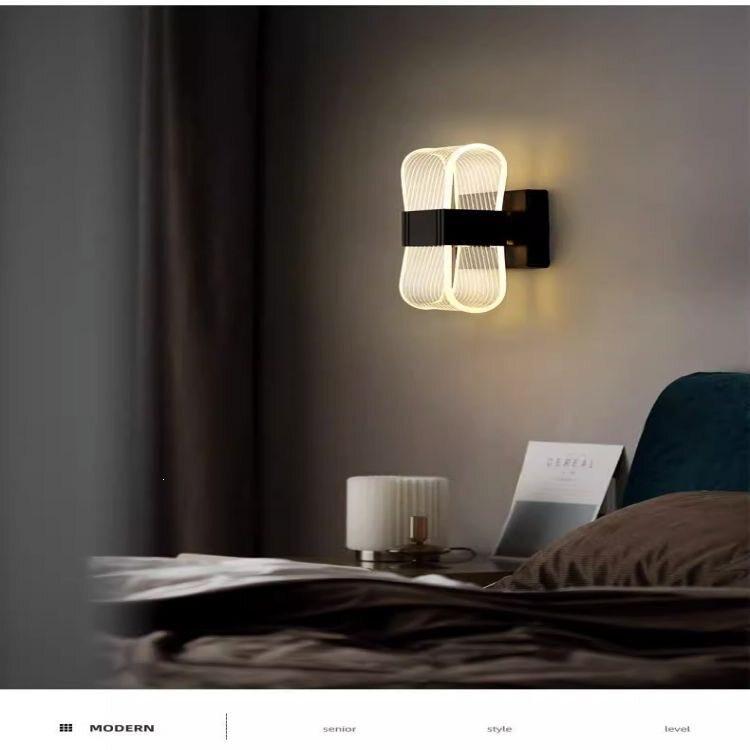 Nordic LED Acrylic Bedside Lamp for Bedroom, Living Room, or Hallway - Slim Waist Design