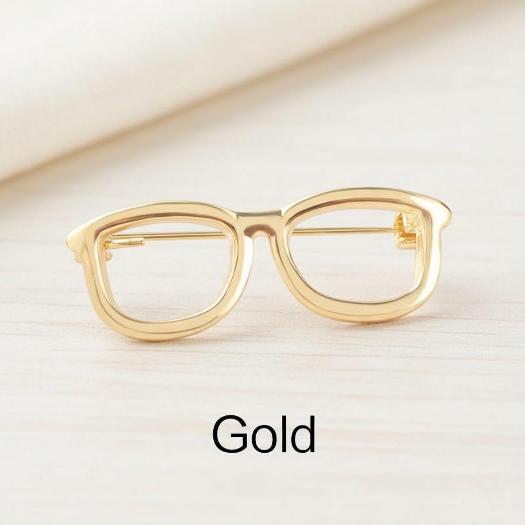 

Fashion Little Glasses Brooch Suit Shirt Collar Pins Female Sweater Corsage Luxury Jewelry Accessory