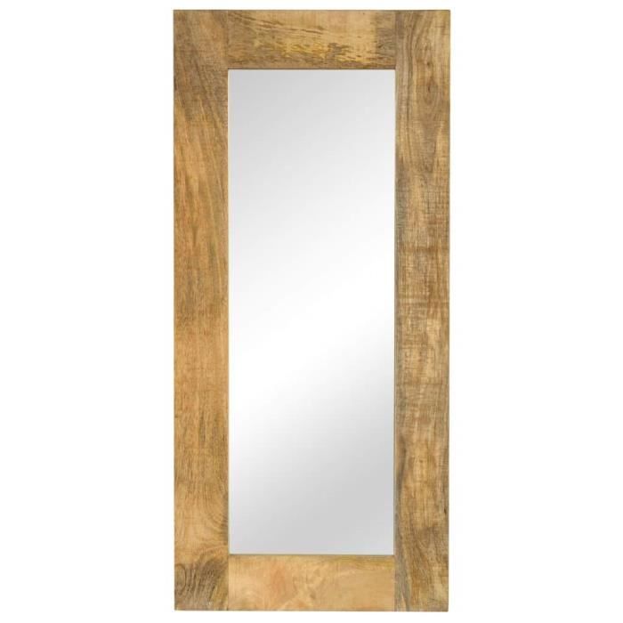VidaXL Miroir Bois massif de manguier 50 x 110 cm