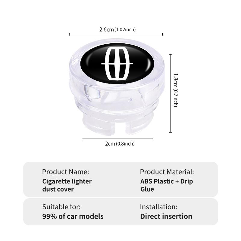 Car Cigarette Lighter Cover Dustproof Cap Decoration Plug For Lincoln Mondeo MKC MKZ MKX MKT Aviator Navigator gfsd7