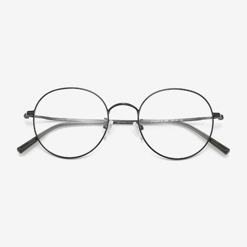Seutailwokeu Matte Black Metal Style10 M Mbk 50Mm Stylework Eyeglass Frames