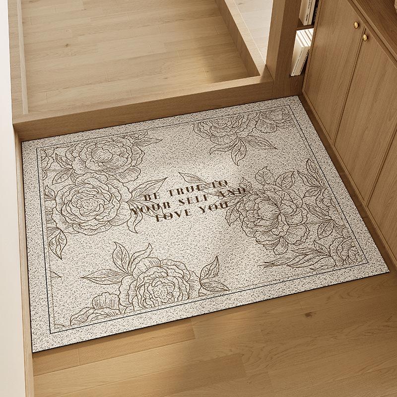 Retro Wind Silk Ring Floor Mat, Non-Slip Mat, Door Mat Outside The Door, Wear-Resistant Carpet, Door Mat At The Door