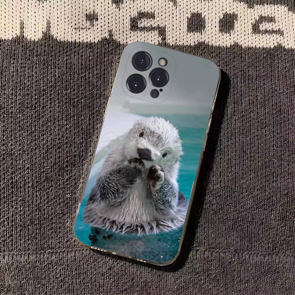 Sea Otters Animals Cute Phone Case for iPhone 11Pro 13 12 11 Pro Max 16e 17 Air 16 15 14 Plus 11ProMax