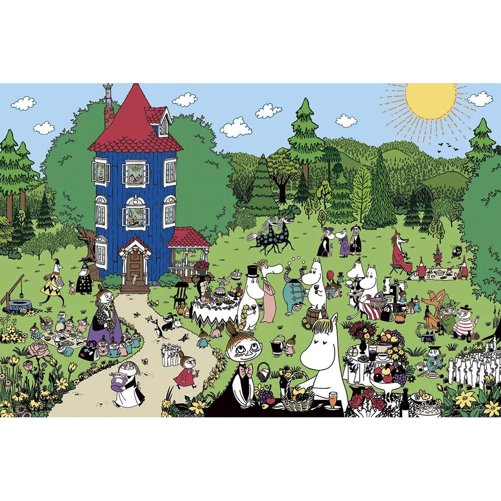 Yanoman Moomin 1000-Piece Jigsaw Puzzle Welcome to Moominhouse 50x75cm with Instruction Card and Glue Included