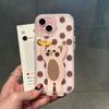Couple Catching Fish Cat Is Suitable for Apple Promax Creative Mobile Phone Case Large Wave Point Bracket Huawei P Xiaomi