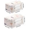 4Pcs Quilt Storage Container with Lids Large Capacity Fabric Quilt Bags Versatile Storage Bin for Household Use