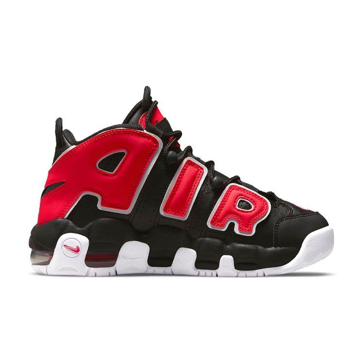 Nike Air More Uptempo GS Black University Red Kids Sneakers White DM3190-001