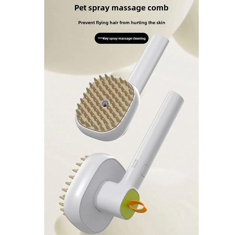 Anti-Floating Hair Pet Spray Hair Massage Brush Soft Teeth Cat Steamy Shedding Brush  Spa Treatment