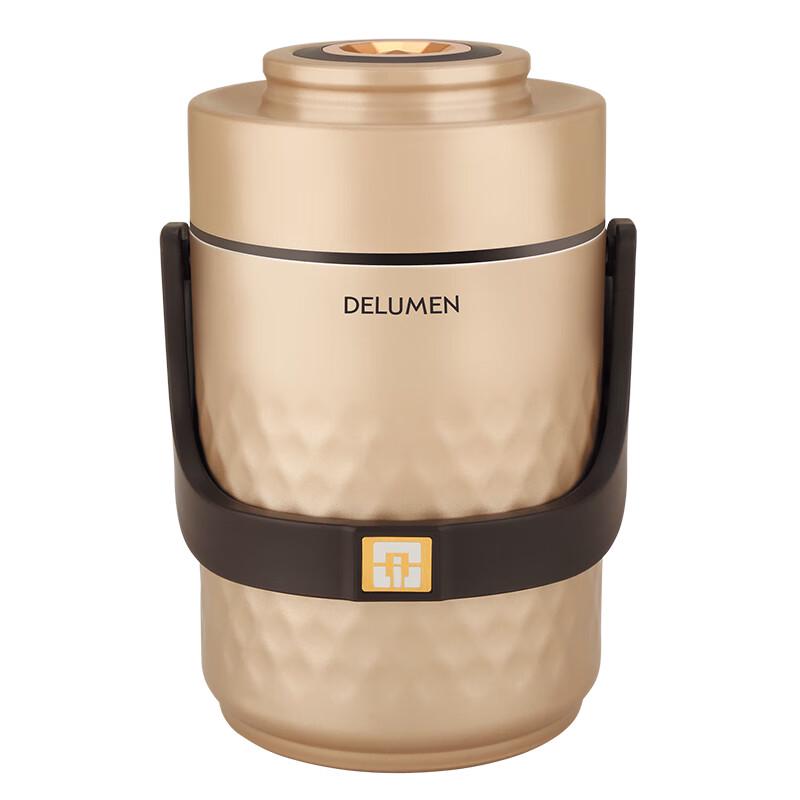 Deluman 2L Stainless Steel Insulated Lunch Pot