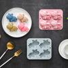 Four Cavity Hippo Silicone Mold Heart Design for Chocolate Candy Baking Creative Pastry Tools