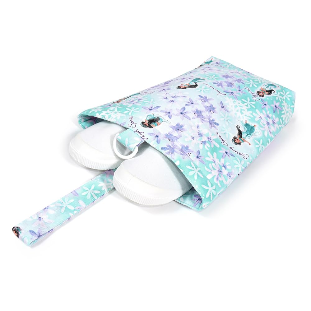COLORFUL CANDY STYLE Disney Jasmine Aladdin Shoe Case for Girls, Perfect for Elementary School Students, Nursery School, and Kindergarten (N3254000)