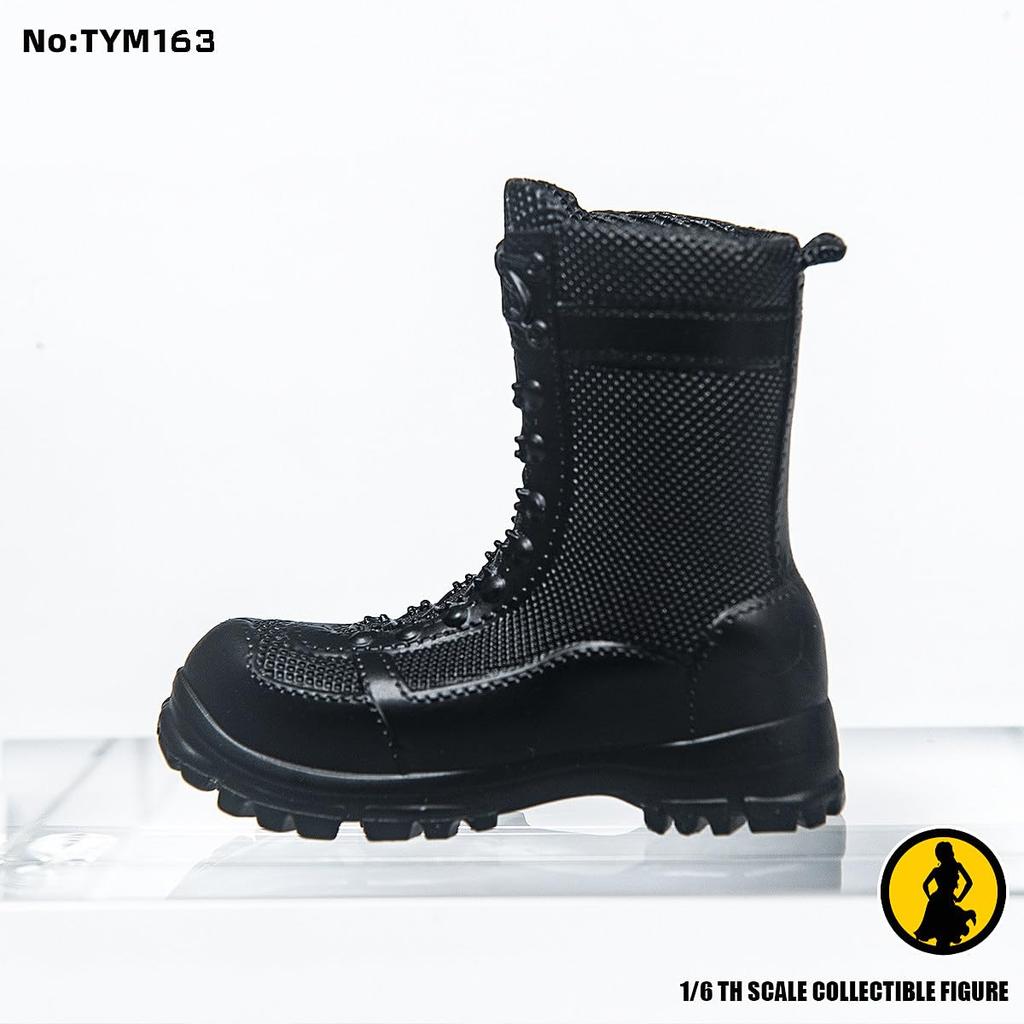 [TOYBARJAPAN] 16 Scale Figure Accessory  Compatible with TBLeague and other body types. TYM TYM163 Black Military Boots for Male Body (Body, head,